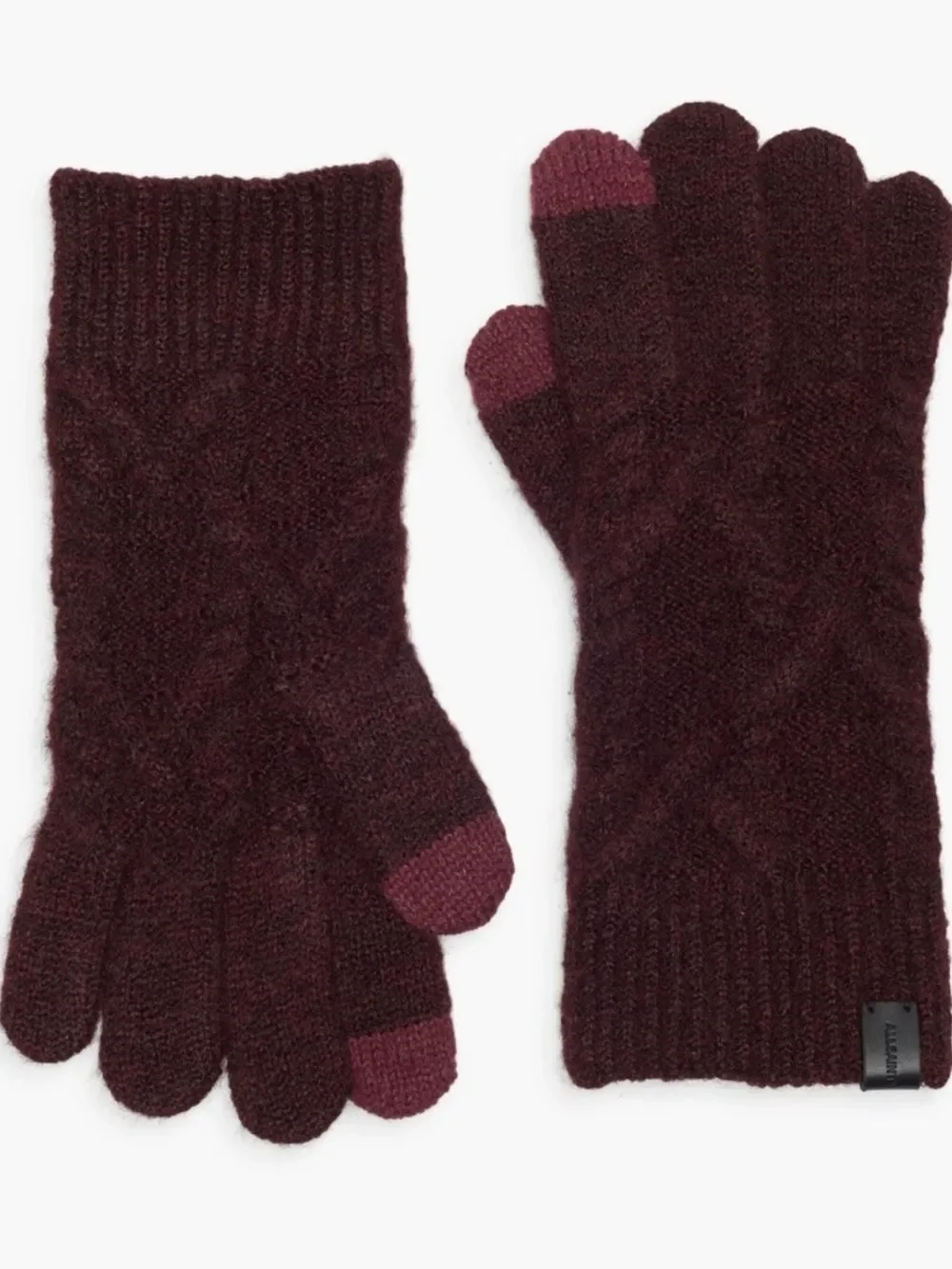 NWT AllSaints Gable Knit Gloves